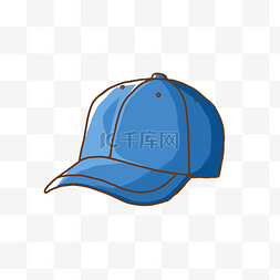 蓝色小帽子图片_棒球帽手绘小清新