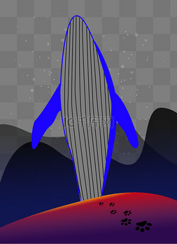 蓝色的星空背景图片_看见大海豚的白肚子