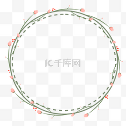 郁金香边框装饰插画