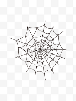 万圣节简约几何元素蜘蛛蜘蛛网
