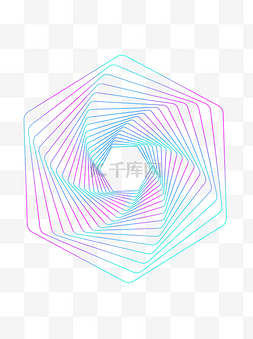 商用科技风渐变线条元素多边形装