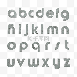 石头纹理3D英文字母