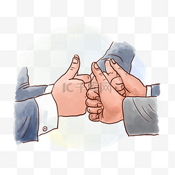 大拇指手势手绘图片_卡通手绘励志点赞PNG免抠素材