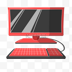 红色显示屏图片_红色电脑键盘