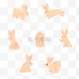 中秋节可爱手绘玉兔
