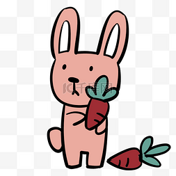 吃萝卜兔子图片_可爱小兔子吃萝卜