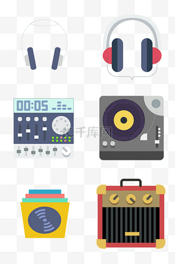 音乐的播放器图片_电音dj音乐相关插画图标