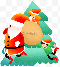 圣诞节圣诞老人插画