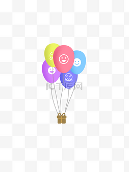 彩色漂浮气球图片_气球一组气球彩色气球