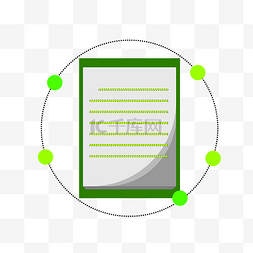 绿色手绘线稿订单元素
