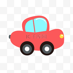 汽车玩具图片_红色的玩具汽车插画