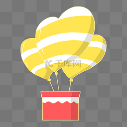 黄色心形气球图片_桃心气球礼物