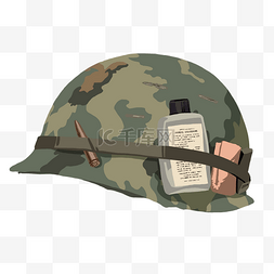 军事图片图片_军事迷彩头盔插图