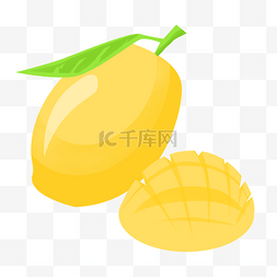 黄色芒果装饰插画