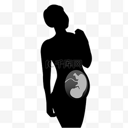 怀孕矢量图图片_孕妇与婴儿的影像矢量图