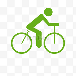 绿色环保矢量图片_骑自行车的人素材图