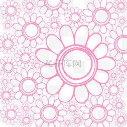 手绘风粉色花朵小花背景装饰