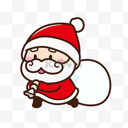 可爱卡通圣诞老人图片_圣诞节Q版可爱卡通圣诞老人免费