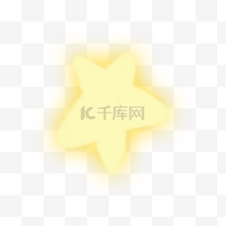 闪光手绘图片_一颗卡通手绘星星png