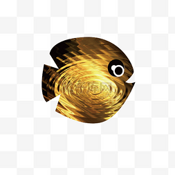 动物金色设计图片_矢量炫光科技金色鱼免抠元素