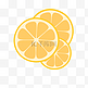 夏日美味水果柠檬片插画