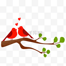 树枝上的爱情鸟图片_站在树枝上的爱情鸟
