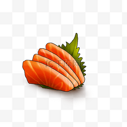 日本料理手绘图片_日本料理寿司三文鱼