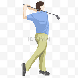 打高尔夫高尔夫图片_草地上打高尔夫的人