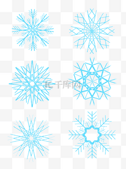 冬装饰图片_雪花简约手绘圣诞节雪花装饰