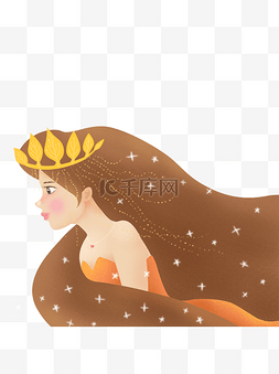 公主手绘皇冠图片_美丽公主手绘设计可商用元素