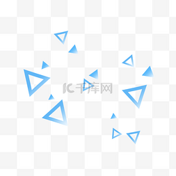 彩色漂浮三角形图片_彩色三角形碎纸漂浮素材
