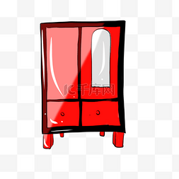 红色家具衣柜