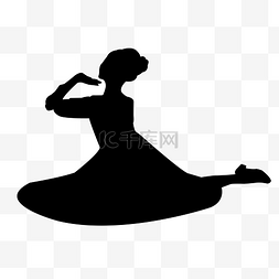 跳舞的女人图片图片_穿着裙子跳舞的人物剪影