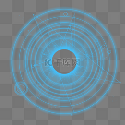 魔法阵魔法阵图片_圆形魔法光圆PSD透明底
