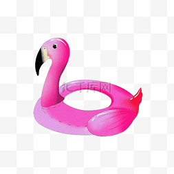 粉色鹅型游泳圈