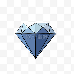 钻石矢量图片图片_矢量卡通钻石蓝钻