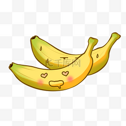 乳白素材图片_表情水果香蕉