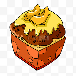 美味的水果蛋糕插画