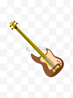 音乐创意符号图片_音乐电吉他乐器矢量卡通元素