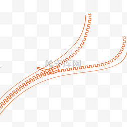 线条几何图形图片_矢量拉链线性线条绘制图形