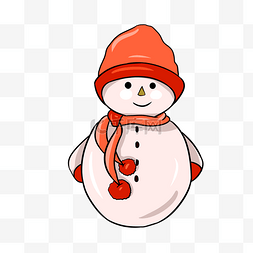 创意雪人插画图片_手绘冬季可爱的雪人插画