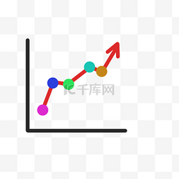 股票图标图片_扁平商务股票曲线图标