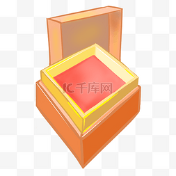 方形腮红盒子插画