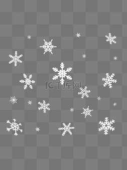 冰雪矢量素材图片_白色矢量冰雪霜花漂浮装饰元素可