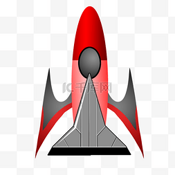 红色宇宙飞船图片_红色宇宙飞船