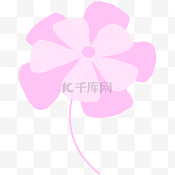 手绘风格粉色花朵小花