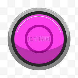 圆形按钮卡通图片_紫色的开始按钮插画