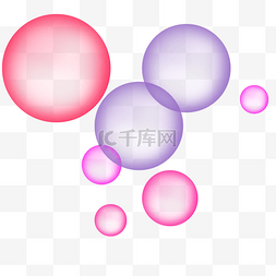 手绘彩色漂浮的泡泡