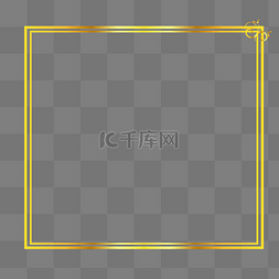 复古欧式潮流烫金相框免抠图