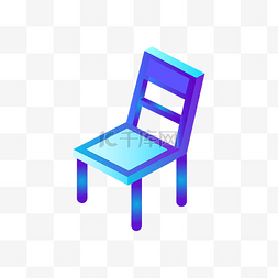简约办公椅子图片_矢量紫色渐变椅子